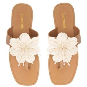 LARROUDE Hibiscus Sandal in Rose Size 5